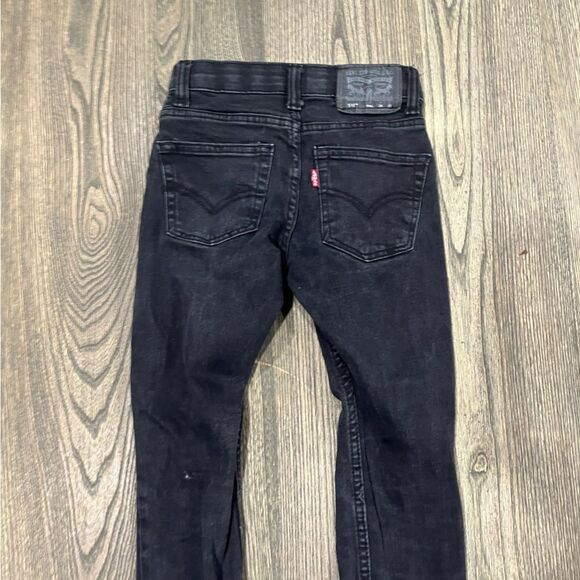 Levi's Big Boys 510 Skinny-Fit 365 Performance Jeans Mid Rise Denim Black Size 8 - Picture 8 of 10